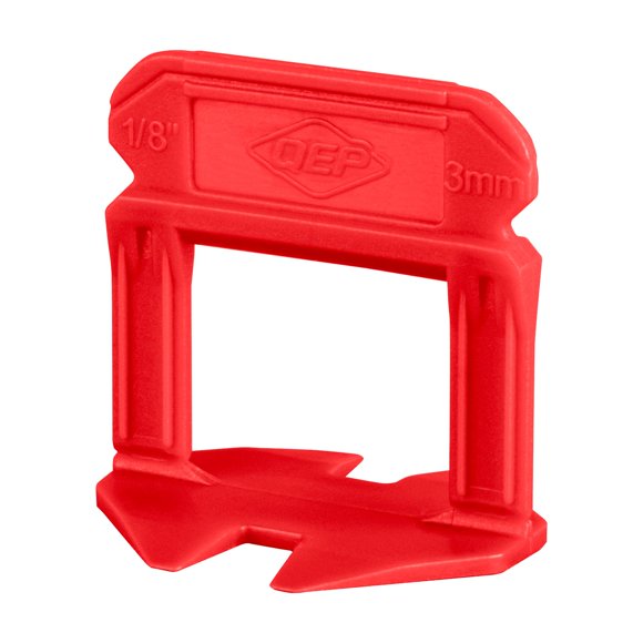 Clips niveladores para azulejos QEP LASH XL de 3 mm para junta de fragua, paquete de 100