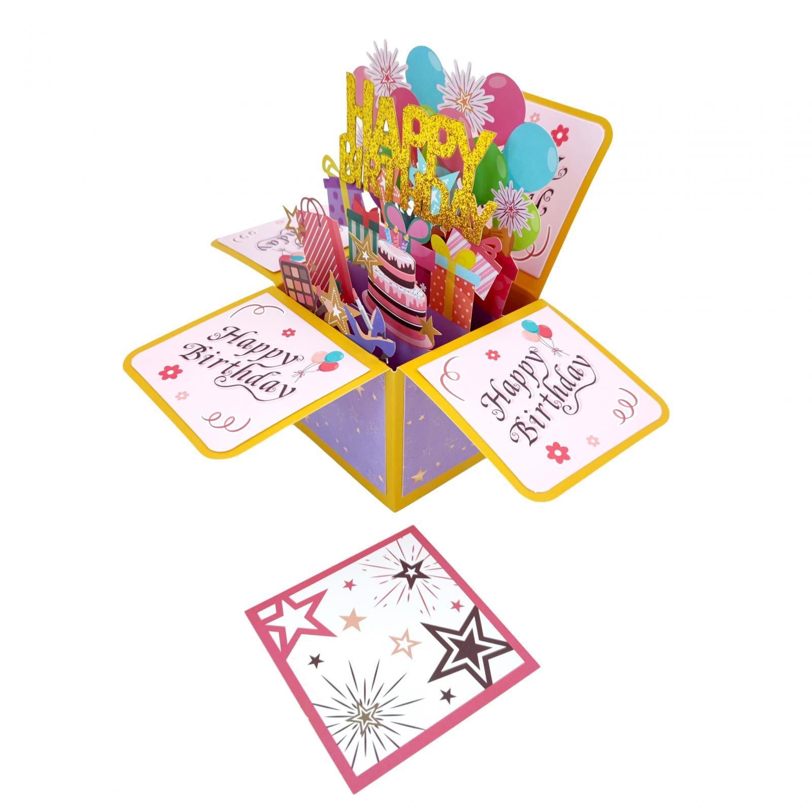 Magideal - Tarjeta De 3d, Tarjeta De Felicitación De Cumpleaños, Amigos Románticos, Regalo De Cumpleaños Único Para Mujeres Y Hombres, Tarjetas