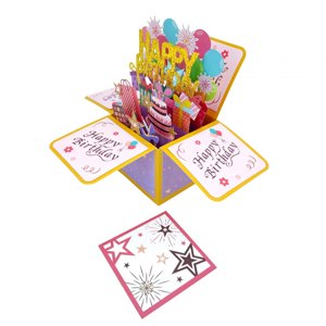 Magideal - Tarjeta De 3D, Tarjeta De Felicitación De Cumpleaños, Amigos Románticos, Regalo De Cumpleaños Único Para Mujeres Y Hombres, Tarjetas