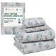 thumbnail image 1 of Juego de sábanas RUVANTI Full de algodón orgánico Percale Azul Rosa, 1 of 7