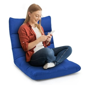 Silla De Suelo Costway, Plegable, Para Videojuegos, 14 Posiciones, Color Azul