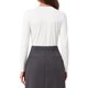 thumbnail image 3 of INSPIRE CHIC Body de Manga Larga para Mujeres con Cuello en V Cruzado Falso Elegante Fruncido Tops Casual de Negocios L Blanco, 3 of 6
