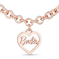 Collar Barbie Round Link Heart - Oro Rosa