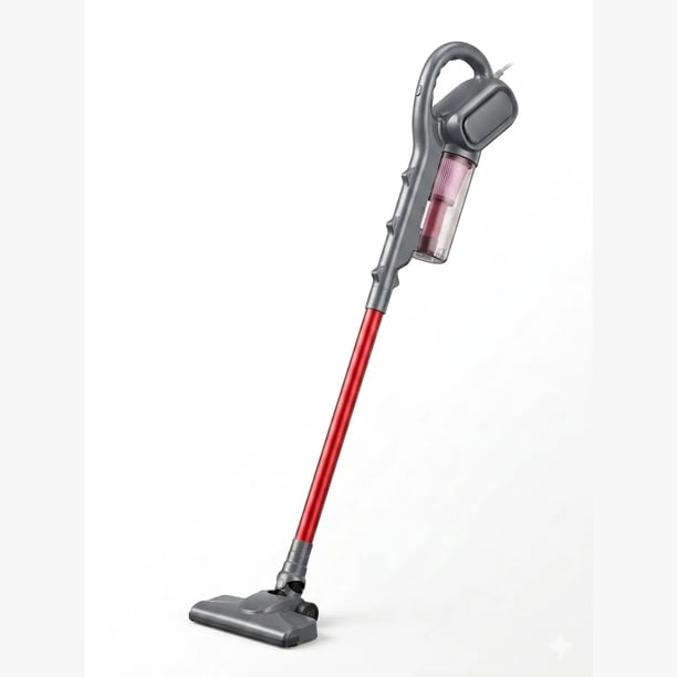 Aspiradora Alambrica 2 en 1 Vertical Vacuum Cleaner 1 Lts 600 w 15 Kpa Aspiradora 2RL Potente Succion Aspiradora De Mano Y Vertical Multifuncional - ROJO