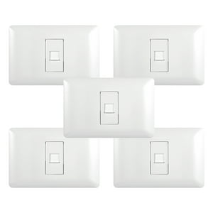 Genérico - Pack 5 Toma Rj45 Red Internet Blanco