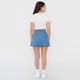 thumbnail image 3 of Falda Niña Tableada Denim Sporty Azul Medio Corona, 3 of 5
