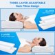thumbnail image 4 of Almohada cervical Zibroges King de espuma viscoelástica refrigerante – color blanco, 4 of 8