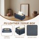 thumbnail image 3 of Uxcell Cubierta de Caja de Pañuelos de Cuero Sintético, Cubierta de Caja de Pañuelos de PU Rectangular con Botón para Decoración de Hogar/Baño/Coche/Oficina (Azul Oscuro, 7.87 x 4.72 x 3.54 Pulgadas), 3 of 7