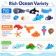 thumbnail image 4 of Mini Toys pkaoakyo 25 piezas Animales del Océano 3D Flexibles, 4 of 8