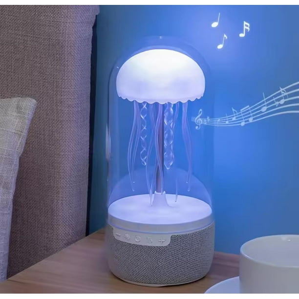 Lampara Parlante bluetooth Diseño Medusa blanco