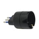 thumbnail image 1 of Adaptador Schuko Negro Macrotel - 2200w - Sello Sec, 1 of 4