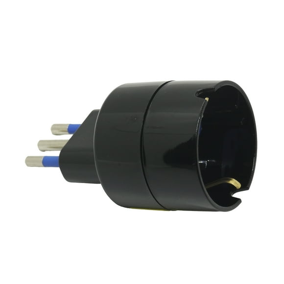 Adaptador Schuko Negro Macrotel - 2200w - Sello Sec