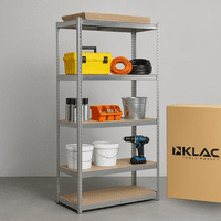 Klac - Estante Rack Metálico 180X90X40 Repisa Galvanizado 5 Niveles