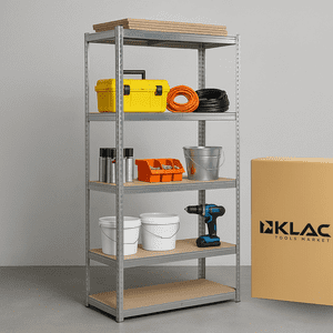 Klac - Estante Rack Metálico 180X90X40 Repisa Galvanizado 5 Niveles