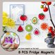 thumbnail image 3 of Imanes decorativos Janvelle – Set de 8 piezas con frutas, 3 of 6