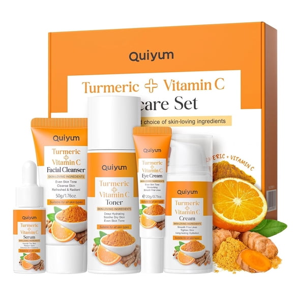 Set Cuidado Facial Cúrcuma Vitamina C 5 Piezas