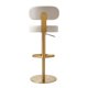 thumbnail image 3 of Banco ajustable TOV Furniture Primrose de tela texturizada color crema, 3 of 8