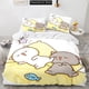 thumbnail image 1 of FashionLovely Peach Cat Bedding Set Boys Girls Duvet Cover Pillowcase Bed Adult Bedroom, 1 of 5