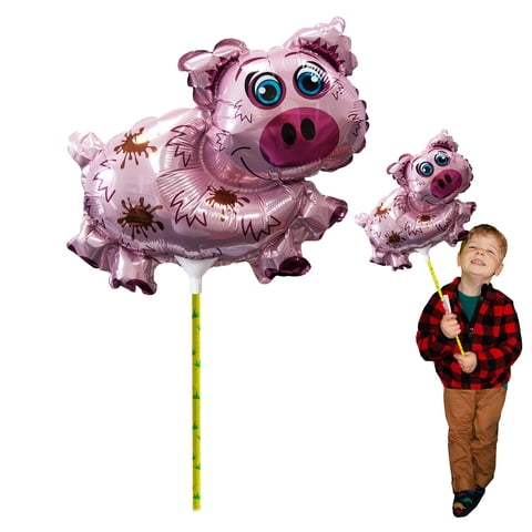 Ballooniacs - Globo Con Forma De Animal, Con Forma De Globo, Relleno De Aire De Cerdo, Con Bastón