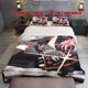 thumbnail image 1 of 3pcs Pink Long Haired Girl Passionate Electric Guitar Theme Bedding Set Multi Color Print, 1 of 5