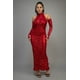 thumbnail image 1 of Vestido Fruncido Metalizado con Mangas, 1 of 5