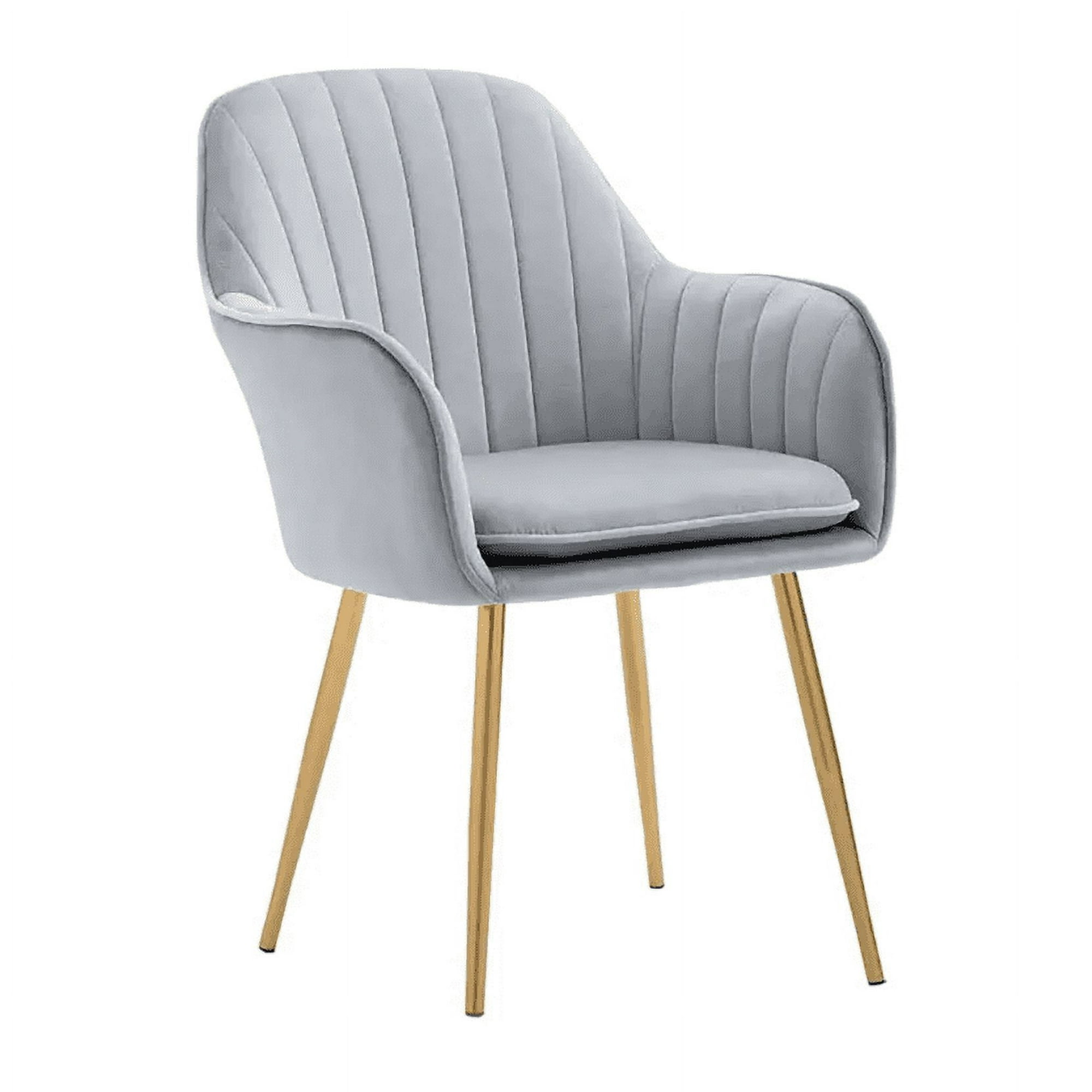 Habita2 Chile - Poltrona Sitial Murano Con Patas Doradas - Gris