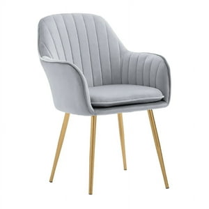 Habita2 Chile - Poltrona Sitial Murano Con Patas Doradas - Gris