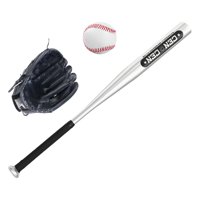 Ioensy - Juego De Bate De Béisbol Con Guante De Béisbol Y Guante Izquierdo Portátil Negro