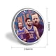 thumbnail image 2 of NEW YORK KNICKS-Theme Round Button Badge: Premium Metal Construction, Ideal for High-End Events 2.8 cm, 2 of 6
