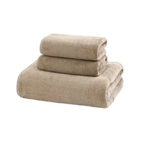 Genérico - Toalla Extra Larga Microfibra Color Marrón Liso