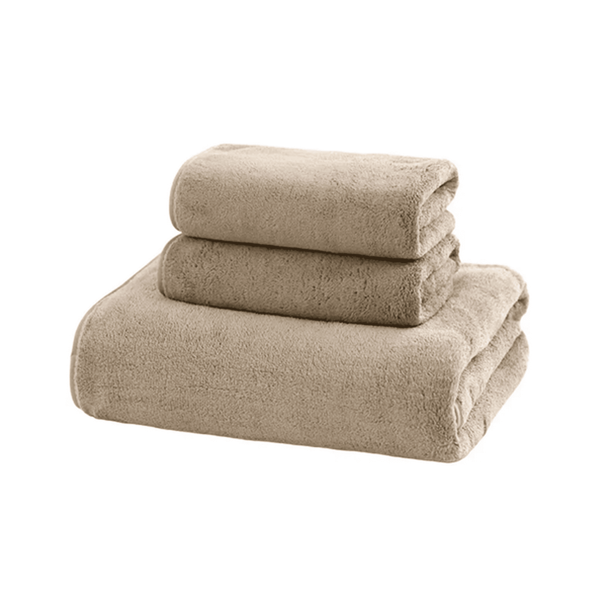 Genérico - Toalla Extra Larga Microfibra Color Marrón Liso