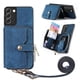 thumbnail image 1 of Funda Tipo Cartera con Correa Cruzada para Samsung Galaxy S22 Protección Contra Golpes Azul, 1 of 5