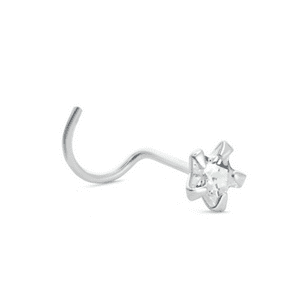 Fershop - Piercing De Nariz De Plata Estrella De Circón
