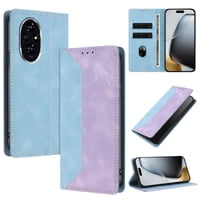 Funda Foxdock Para Honor 200 De Cuero Premium Bicolor Con Ranuras Rfid, Carcasa Tipo Billetera Antigolpes Y Soporte Plegable