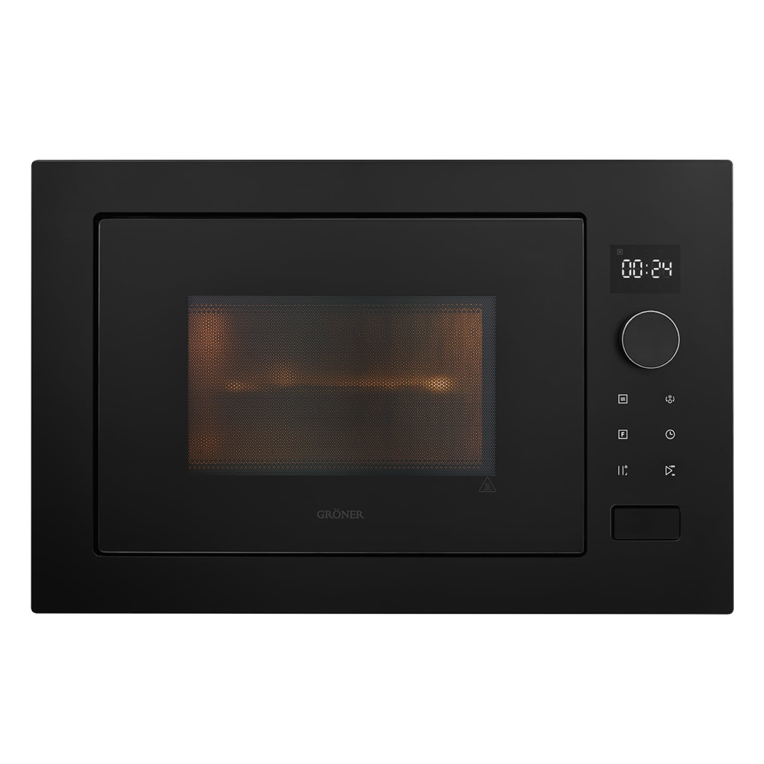 Groner - Horno Microondas Empotrable Black Matte Grill 25l