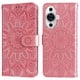 thumbnail image 1 of Funda tipo cartera FOXDOCK para Huawei Nova 11 , diseño girasol en relieve, cuero PU, cierre magnético, soporte y tarjetero, 1 of 5