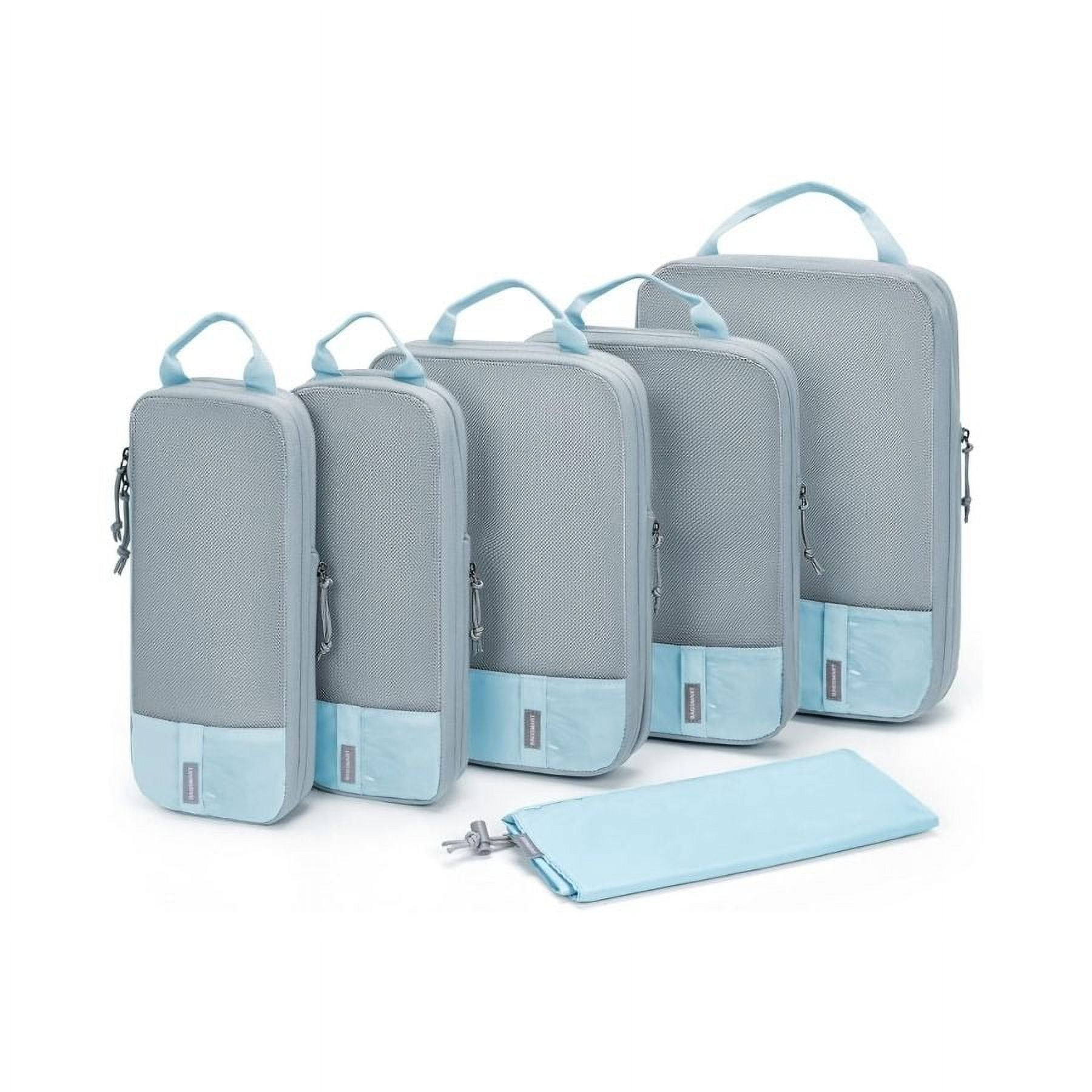 Bagsmart Organizadores De Equipaje Con Compresión 6 Pzs Celeste