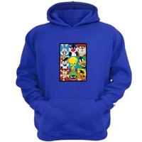 Genérico - Polerón Canguro Dibujos Animados Lt Azul Talla S Unisex