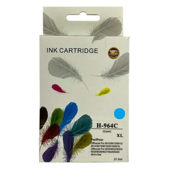 Tinta Cian para HP 964xl Officejet 9020 9010 Alternativa