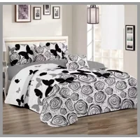 Casadeliacl - Cubrecama King Grande Quilt Verano Moderno Elegante Tf Negro Tf Cc529