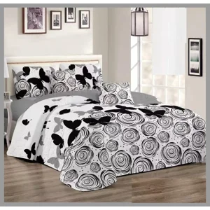 Casadeliacl - Cubrecama King Grande Quilt Verano Moderno Elegante Tf Negro Tf Cc529