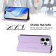 thumbnail image 3 of Funda Billetera con Soporte para iPhone 16 Pro Bloqueo RFID Plegable Morado claro, 3 of 4