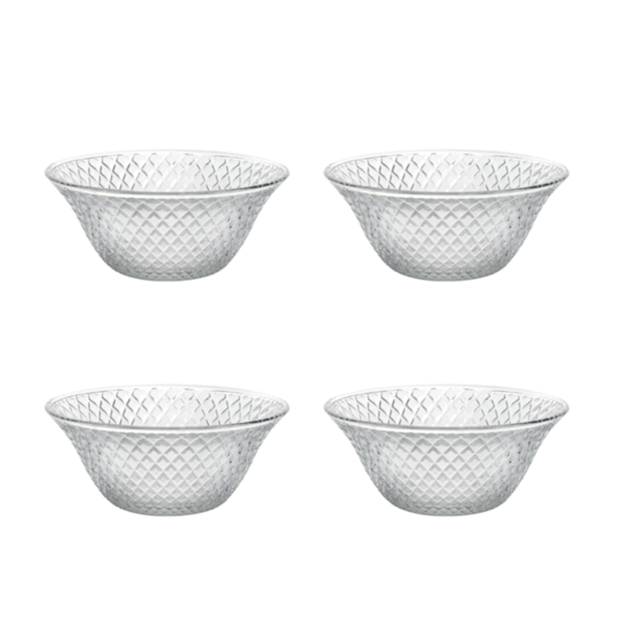 Set De Compostera Diamond 4 Piezas Vidrio Transparente Haus