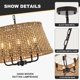 thumbnail image 4 of Candelabro YOMECOO de 50 cm estilo Boho de ratán con 5 luces, negro, 4 of 9