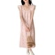 thumbnail image 1 of Camisón para mujer, suave, floral, sin mangas, largo, para dormir, para verano, rosa, L, 1 of 8