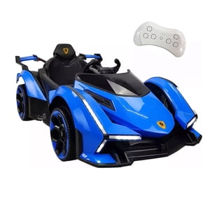 Mundo Online - Auto Electrico Para Niños Con Control Remoto Luces Y Sonido Azul