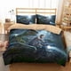 thumbnail image 1 of Jurassic World Running Dinosaurs Quilt Duvet Cover Set Bed Linen Bedclothes3-Piece Bedding Set, 1 of 5