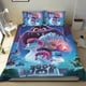 thumbnail image 1 of 200% Lobo Conjunto de sábanas temático, trío de piezas, cómodo y amigable con la piel, diseño único, regalo de decoración para el hogar para familiares, amigos y fans,140cm *210cm, 1 of 6