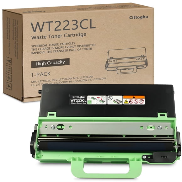 Caja de tóner residual Cittogbu WT-223CL, paquete de 1, para impresoras Brother