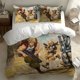 thumbnail image 1 of 3pcs M-Slug Blonde Warrior Ruins Battle Pattern Digital Print Set 100% Polyester Beige-Friendly Fabric, 1 of 1
